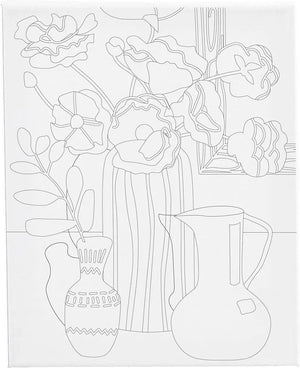 Creativ company schildercanvas met print stilleven met bloemen 24x30 cm