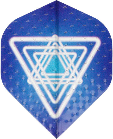 Faver dart flights - 3 stuks - pvc - blauw wit met print