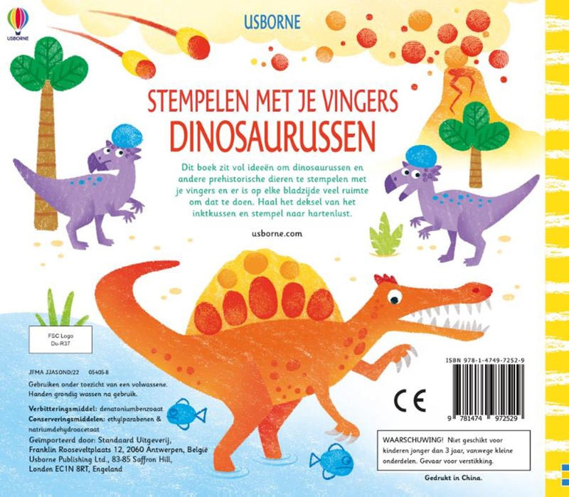 Afbeelding laden in galerijviewer, Wpg uitgevers stempelen met je vingers - dinosaurussen
