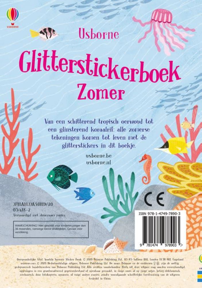 Afbeelding laden in galerijviewer, Glitterstickerboek zomer. 3+

