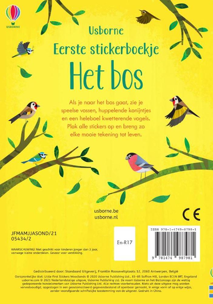 Afbeelding laden in galerijviewer, Wpg uitgevers mijn eerste stickerboek: het bos. 3+

