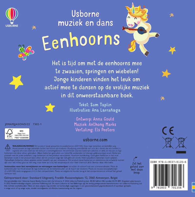 Afbeelding laden in galerijviewer, Usborne muziek en dans, eenhoorns. 4+

