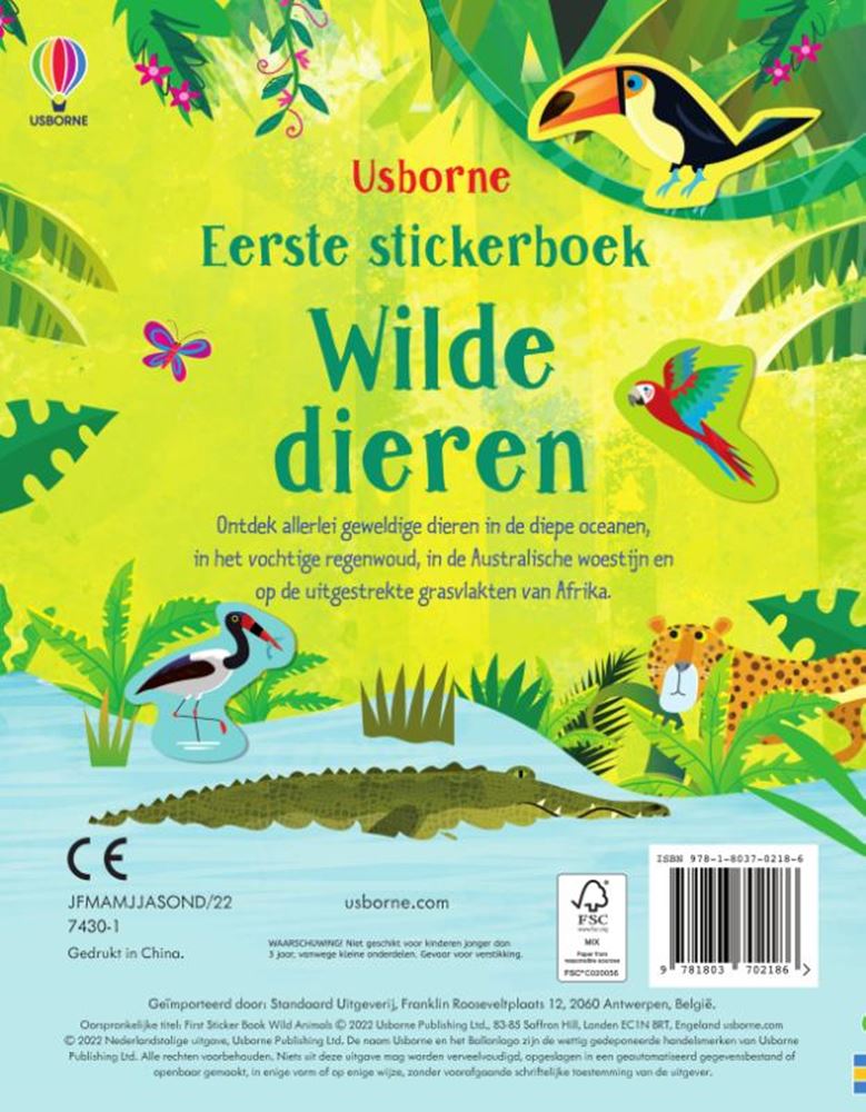 Afbeelding laden in galerijviewer, Eerste stickerboek: wilde dieren. 4+

