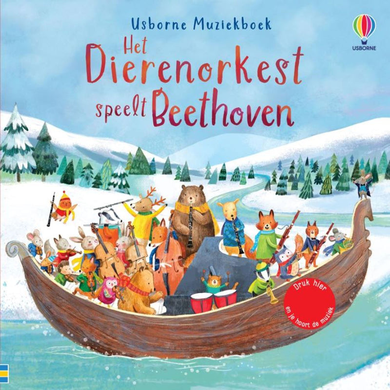 Afbeelding laden in galerijviewer, Geluidenboek dierenorkest speelt beethov
