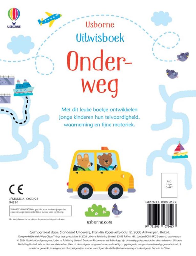 Afbeelding laden in galerijviewer, Uitwisboek met stift. onderweg 3+
