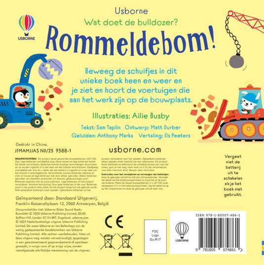 Wat doet de bulldozer? rommeldebom! 1+