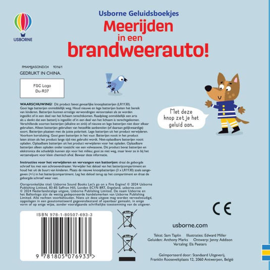 Meerijden in een brandweerauto 1+
