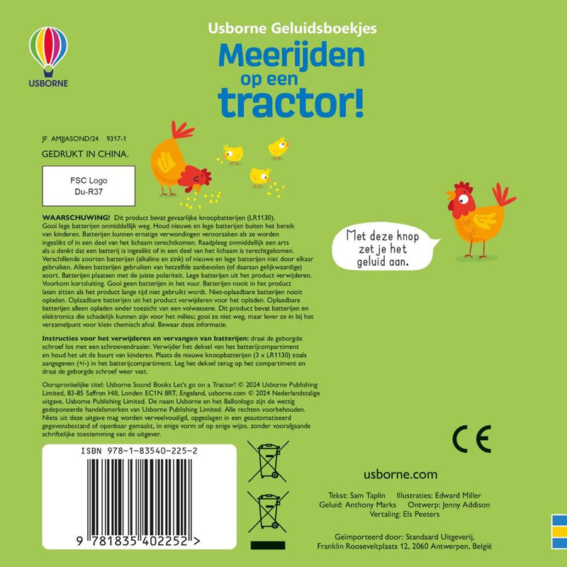 Afbeelding laden in galerijviewer, Geluidenboek: meerijden op een tractor!
