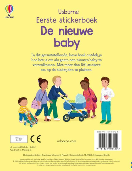 De nieuwe baby. stickerboek. 3+