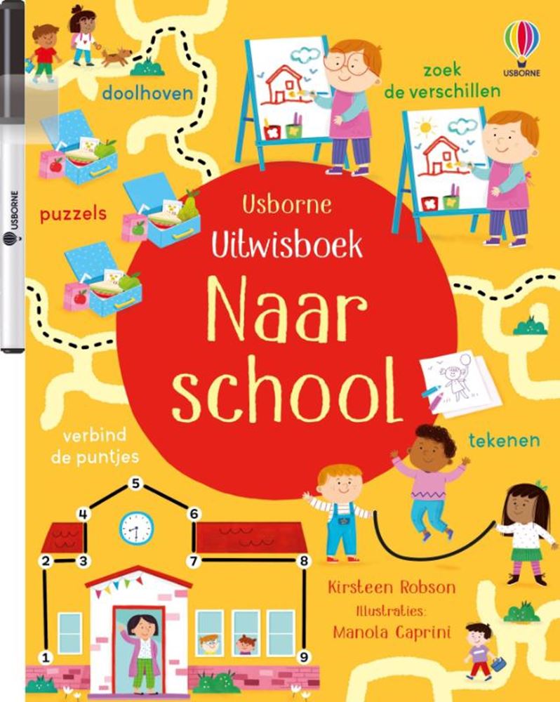 Afbeelding laden in galerijviewer, Uitwisboek: naar school 3+
