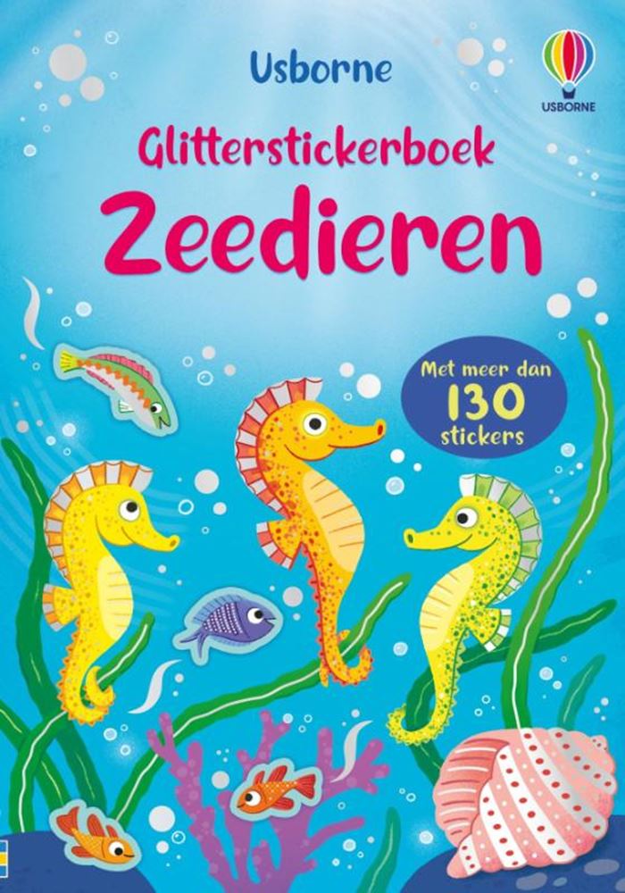 Afbeelding laden in galerijviewer, Glitterstickerboek: zeedieren 3+
