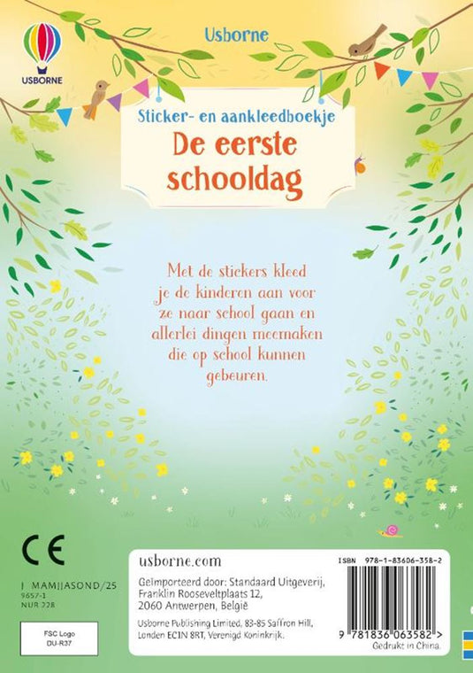 Stickerboek: de eerste schooldag 3+
