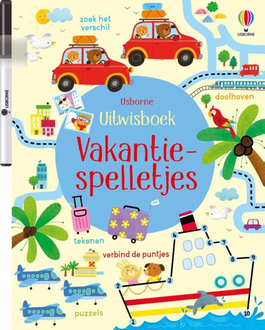 Uitwisboek: vakantiespelletjes. 3+