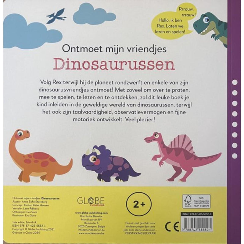 Afbeelding laden in galerijviewer, Kartonboek ontmoet mijn vriendjes dinosaurussen
