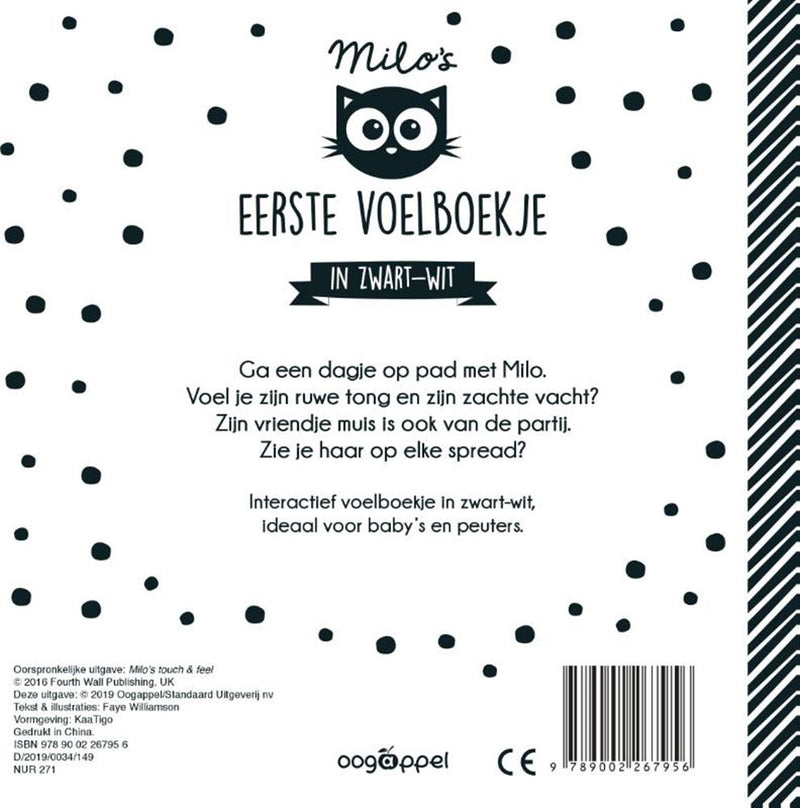 Afbeelding laden in galerijviewer, Wpg uitgevers milo's eerste voelboekje in zwartwit
