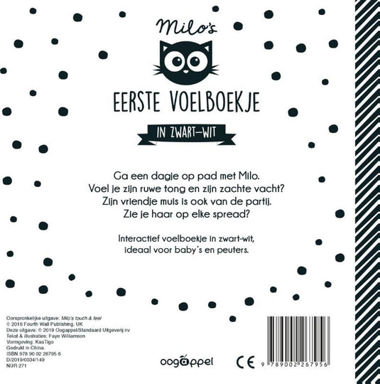 Wpg uitgevers milo's eerste voelboekje in zwartwit