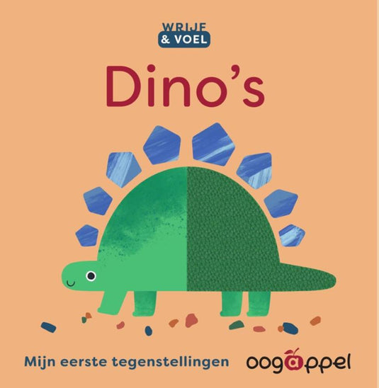 Voelboek: wrijf voel: dino's 2+