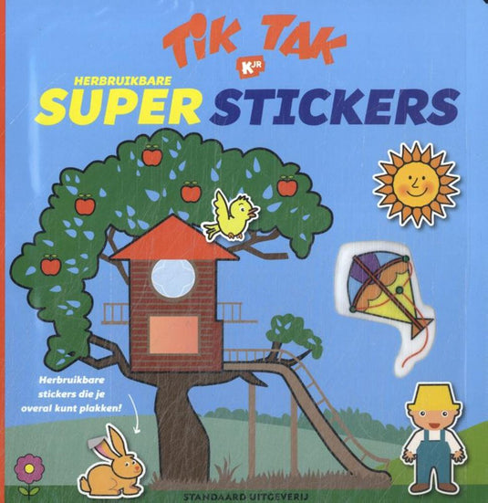 Kartonboek: tik tak: superstickers 1+
