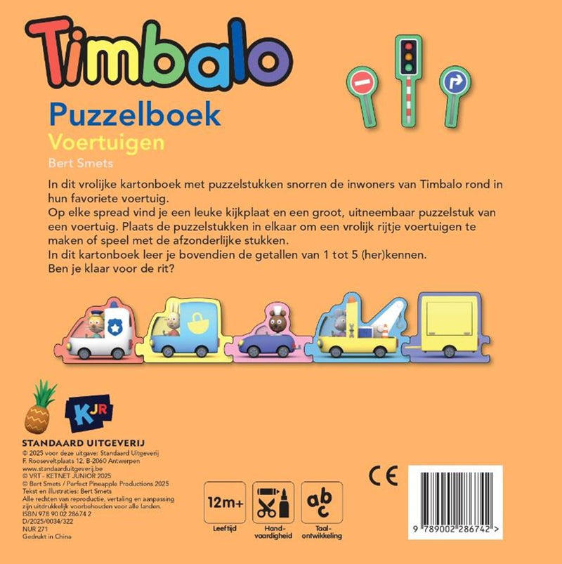 Afbeelding laden in galerijviewer, Karton:timbalo: puzzelboek voertuigen 1+
