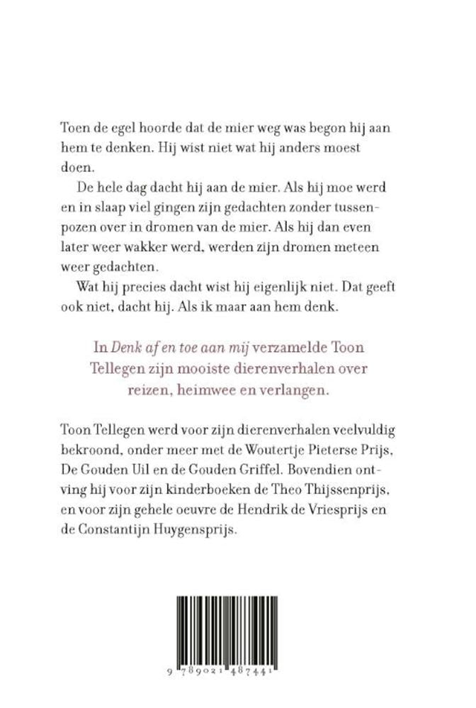 Afbeelding laden in galerijviewer, Toon tellegen: denk af en toe aan mij. c
