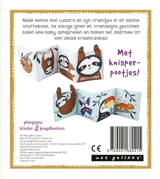 Wee gallery stoffen knuffelboekje luiaar