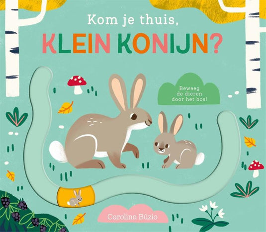 Schuifboekje: kom je thuis klein konijnt