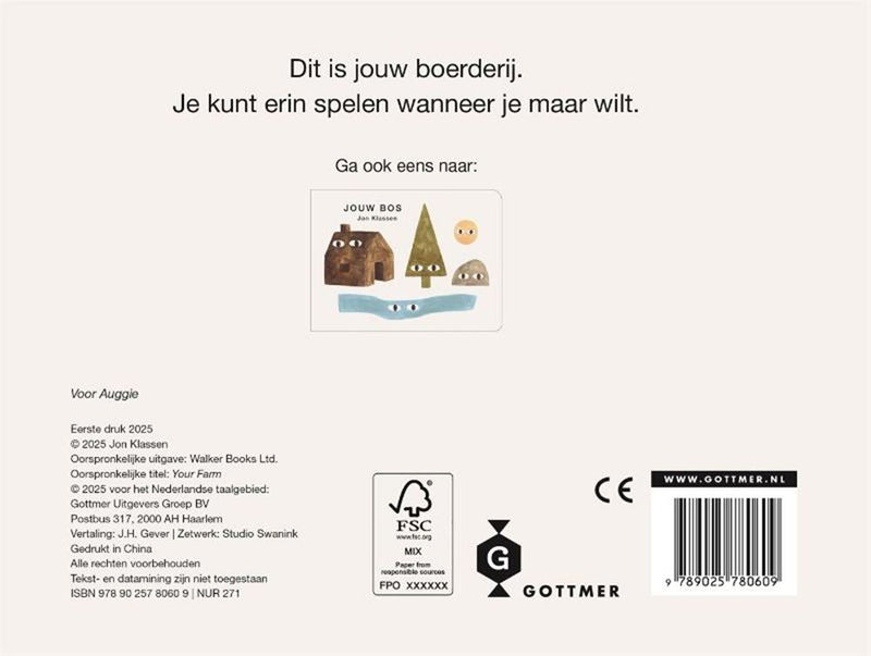 Afbeelding laden in galerijviewer, Gottmer uitgevers groep kartonboek: jouw boerderij. 2+

