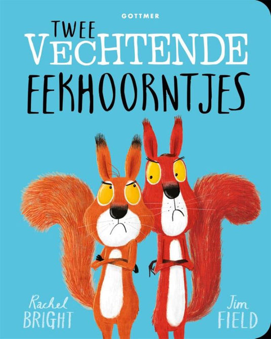 Kartonboek: twee vechtende eekhoorntjes