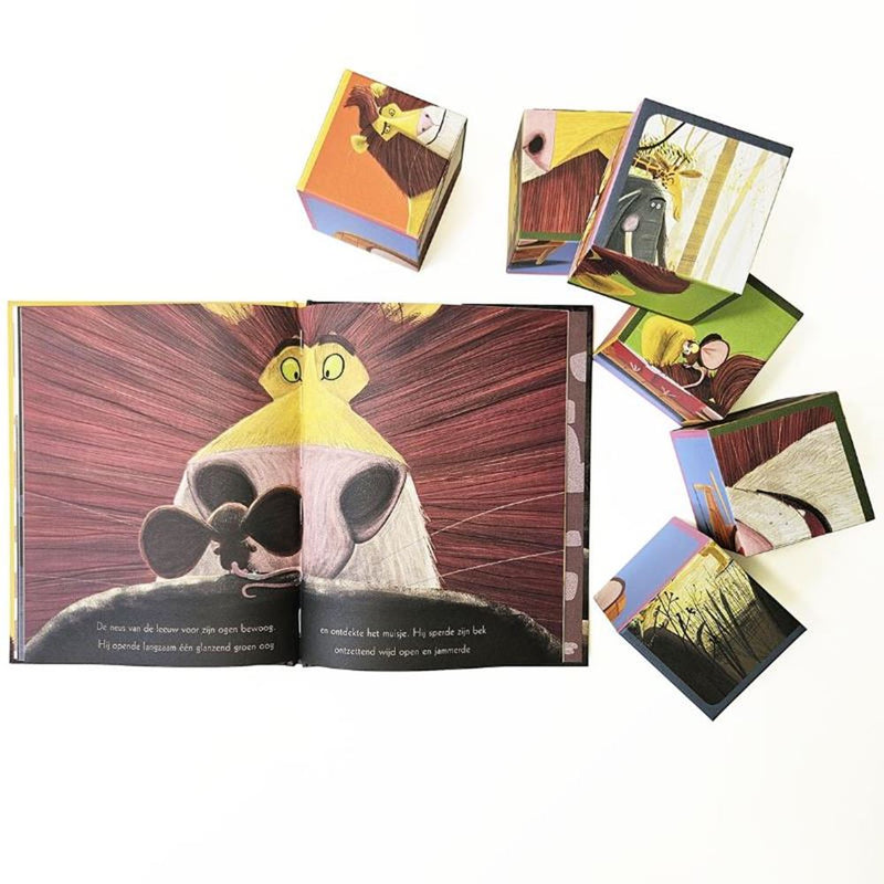 Afbeelding laden in galerijviewer, Boek en blokpuzzel de leeuw in de muis 5

