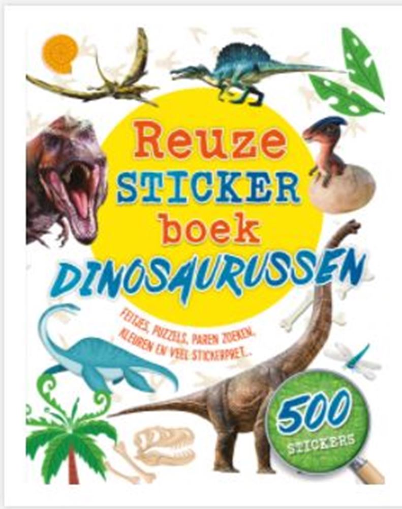 Afbeelding laden in galerijviewer, Rebo publishers stickerboek dinosaurussen. 3+
