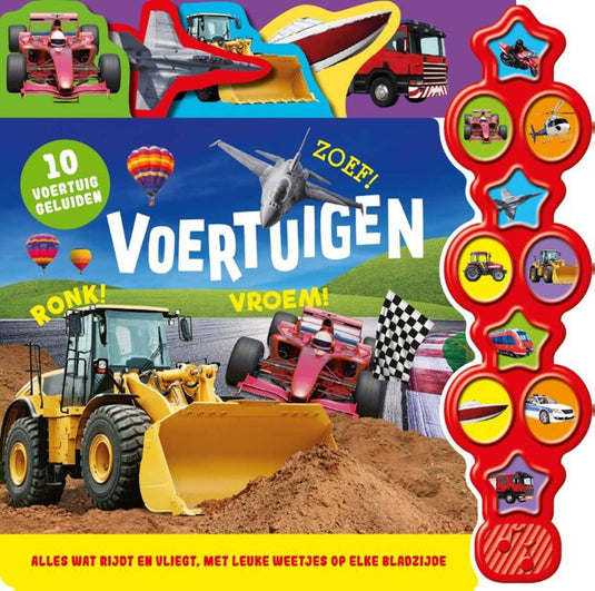 Geluidenboek: voertuigen. 10 geluiden.