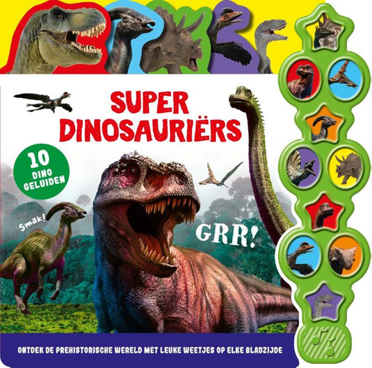 Geluidenboek: super dinosauriërs. 10 gel