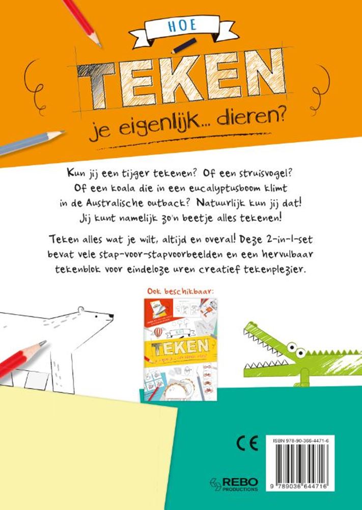 Afbeelding laden in galerijviewer, Rebo publishers hoe teken je eigenlijk... dieren? 6+
