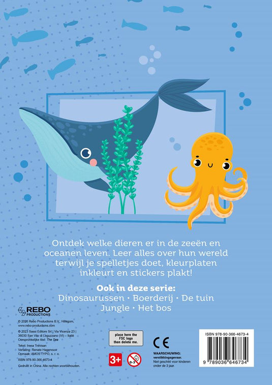 Stickerboek de zee - 60 stickers. 3+