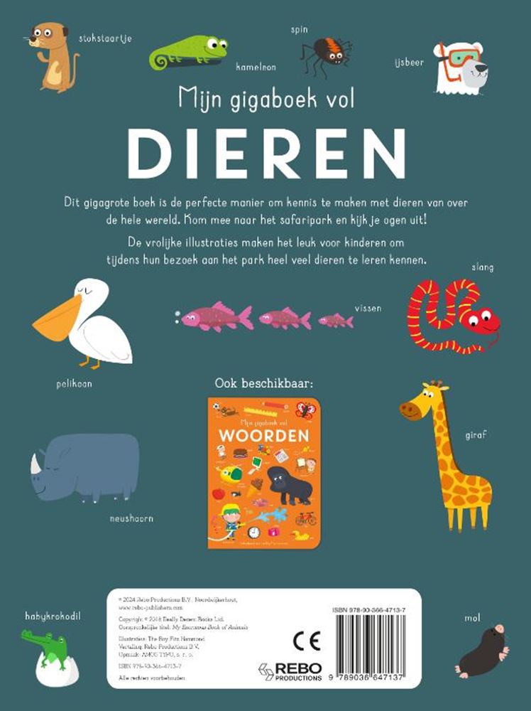 Afbeelding laden in galerijviewer, Rebo publishers mijn gigaboek vol dieren
