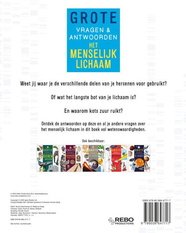 Rebo publishers het menselijk lichaam - grote vragen antwoorden