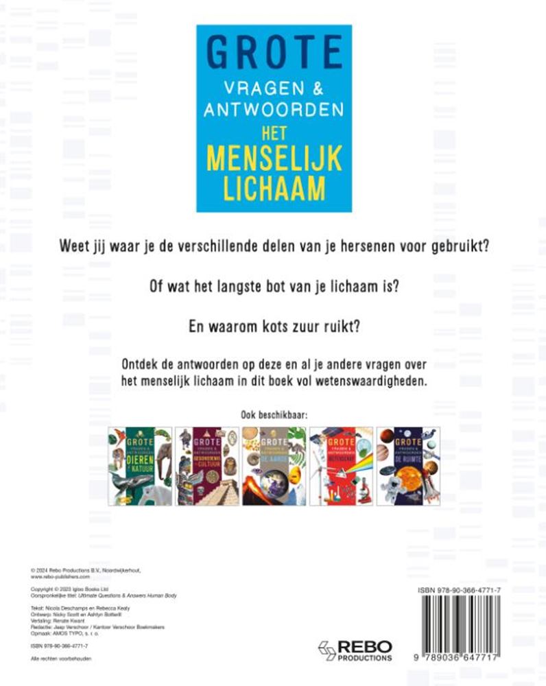 Afbeelding laden in galerijviewer, Rebo publishers het menselijk lichaam - grote vragen antwoorden
