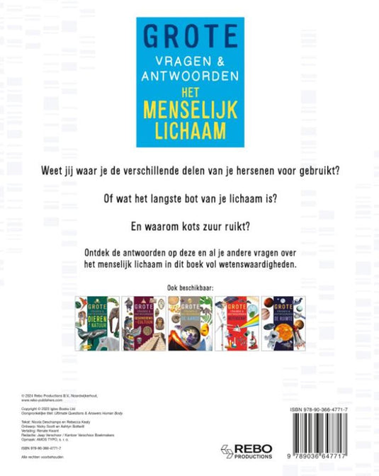 Rebo publishers het menselijk lichaam - grote vragen antwoorden