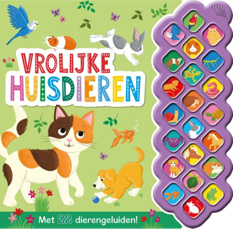 Afbeelding laden in galerijviewer, Vrolijke huisdieren - 22 geluidenboek 4+
