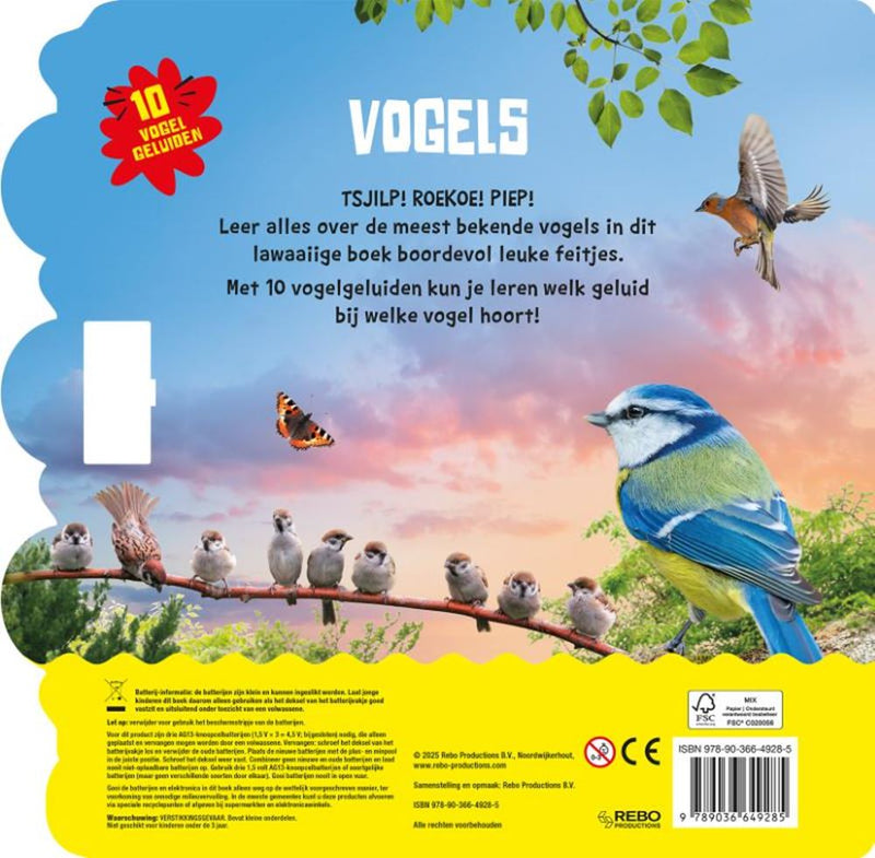 Afbeelding laden in galerijviewer, Vogels - 10-geluidenboek 0+
