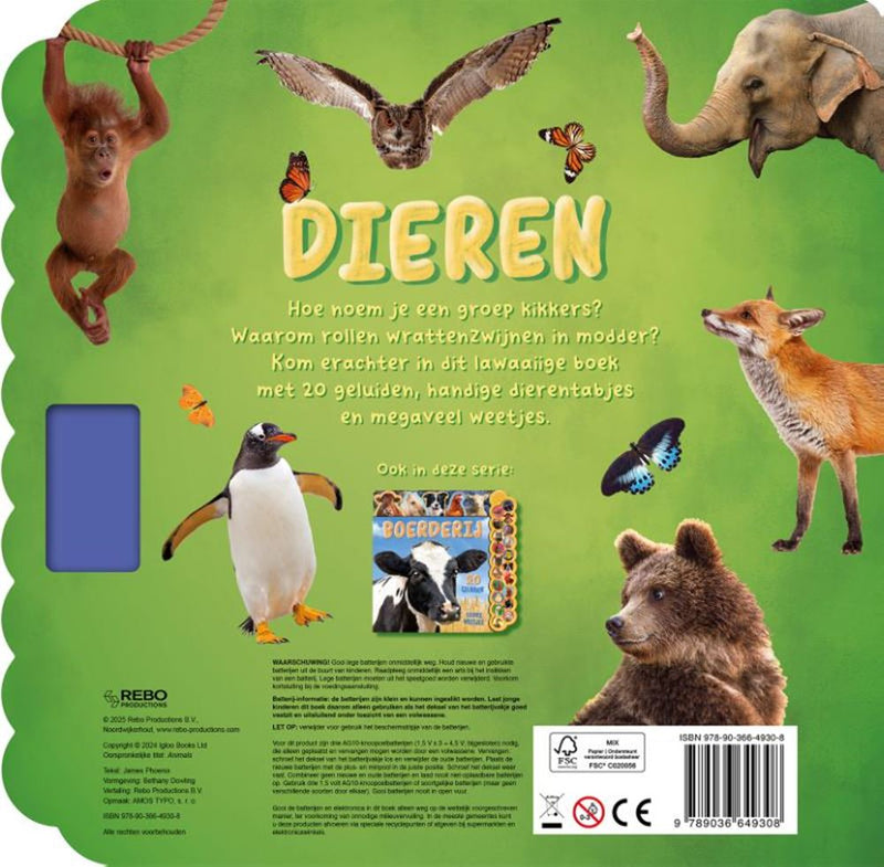 Afbeelding laden in galerijviewer, Dieren - 20-geluidenboek. 0+
