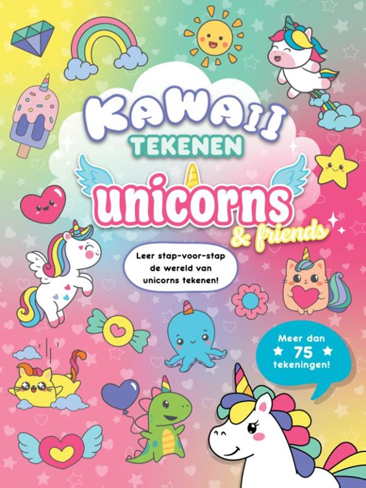 Afbeelding laden in galerijviewer, Rebo publishers kawaii tekenen unicorns friends 4+
