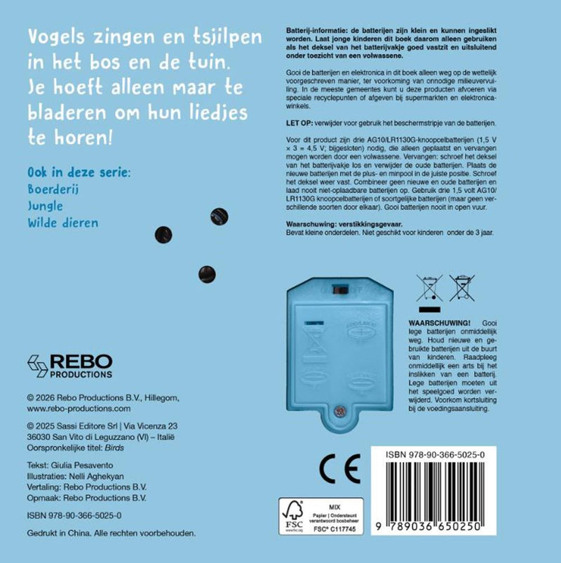 Afbeelding laden in galerijviewer, Rebo publishers vogels - wat hoor ik daar? - 6 geluiden

