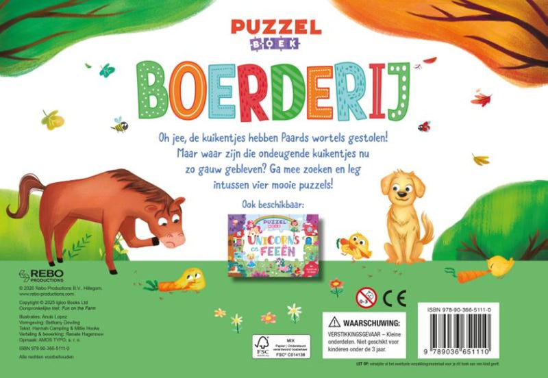 Afbeelding laden in galerijviewer, Boerderij - puzzelboek 4+
