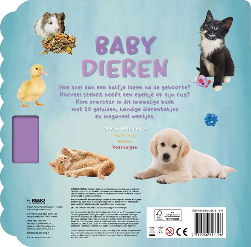 Afbeelding laden in galerijviewer, Babydieren - 20-geluidenboek 2+
