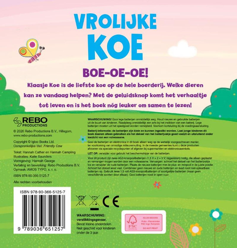 Afbeelding laden in galerijviewer, Rebo publishers vrolijke koe - geluidenboek
