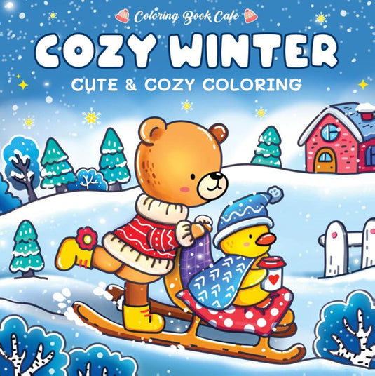 Cozy winter - cute cozy coloring. 6+