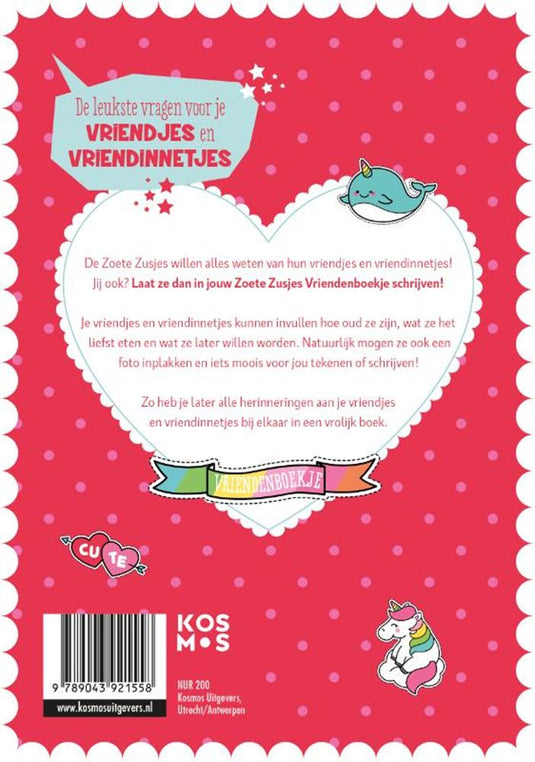 Centraal boekhuis de zoete zusjes vriendenboek