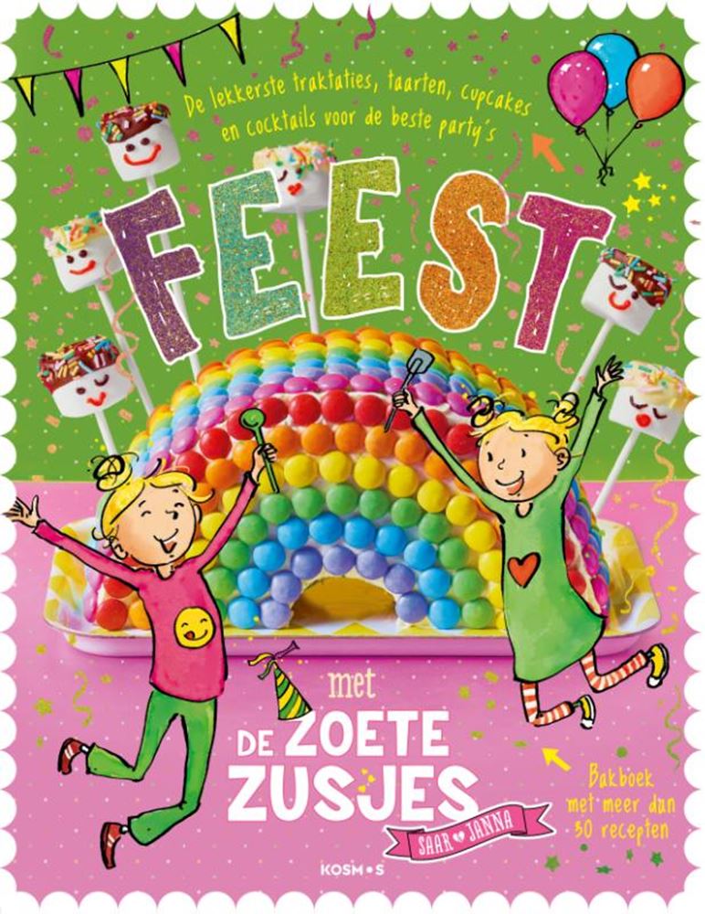 Afbeelding laden in galerijviewer, Centraal boekhuis feest met de zoete zusjes: bakboek met meer dan 30 recepten
