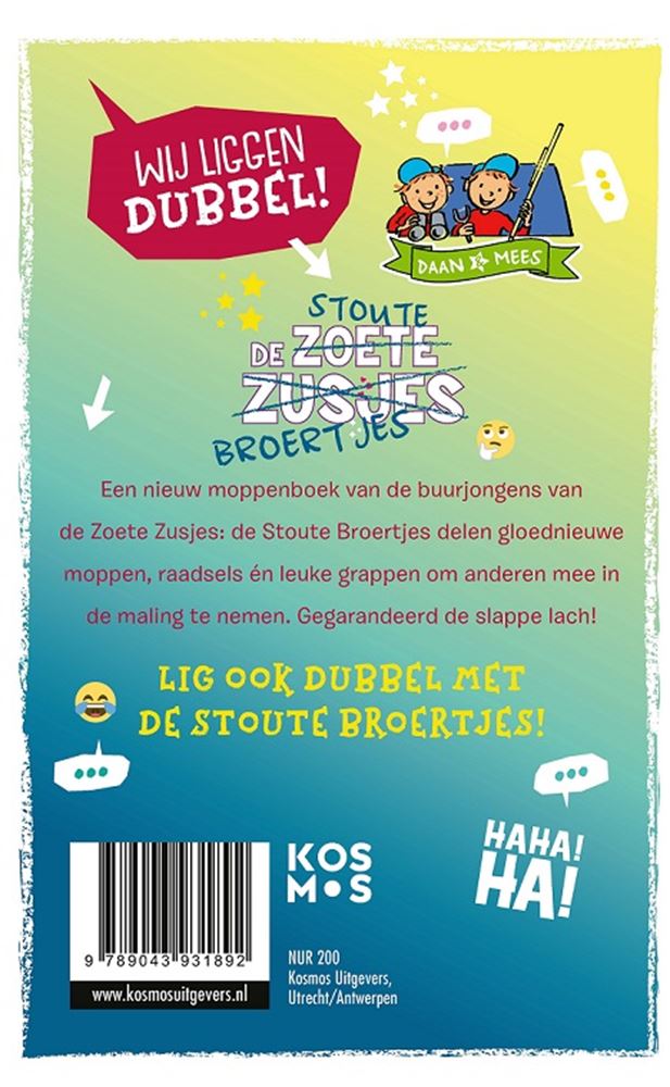 Afbeelding laden in galerijviewer, Centraal boekhuis zoete zusjes: de stoute broertjes moppen

